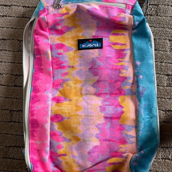 KAVU Pink and Yellow Patterned Sling Bag - Picture 5 of 5